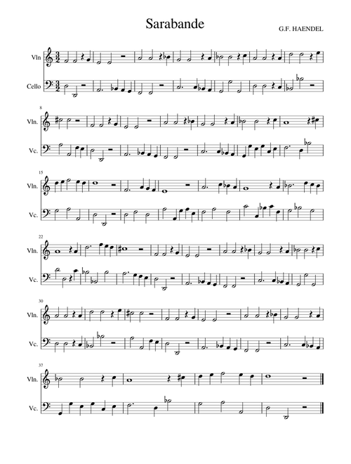 Sarabande de Haendel