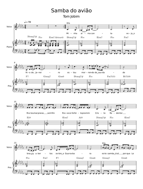 Samba do avião - Tom Jobim