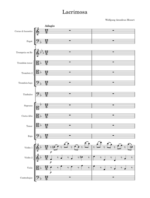 Lacrimosa - Requiem – Wolfgang Amadeus Mozart