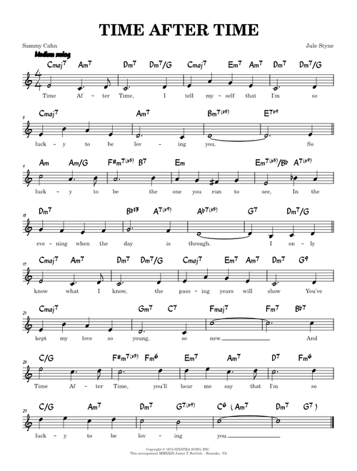 Time After Time [lead sheet - C]