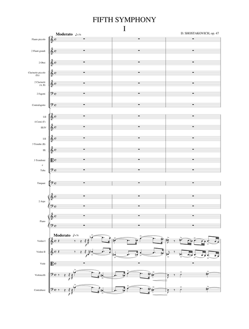 Shostakovich Symphony No. 5, 1st Movement