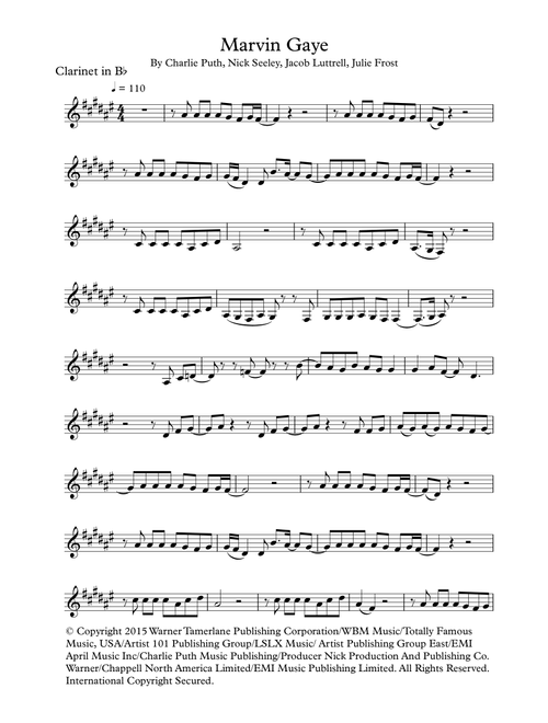 Marvin Gaye (Arr. Robert Moody) - Charlie Puth (Small Ensemble)