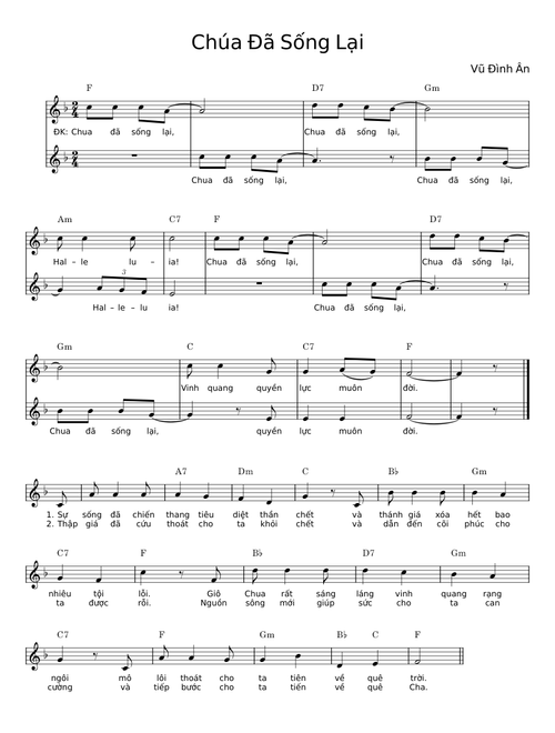 Chúa Đã Sống Lại - Vũ Đình Ân