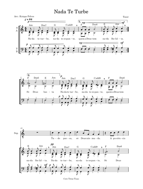 Nada te turbe – Taizé
