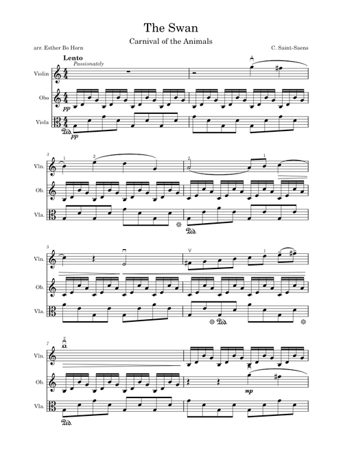 The Swan from Carnival of the Animals – Camille Saint-Saëns