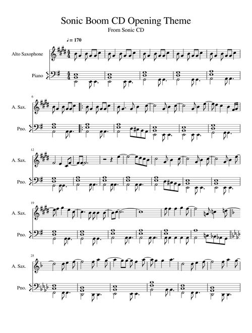 Sonic Boom CD Opening Theme