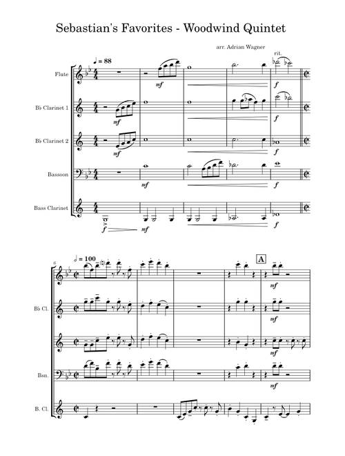 Disney Favorites - Wind Quintet arr. Adrian Wagner – Various Artists