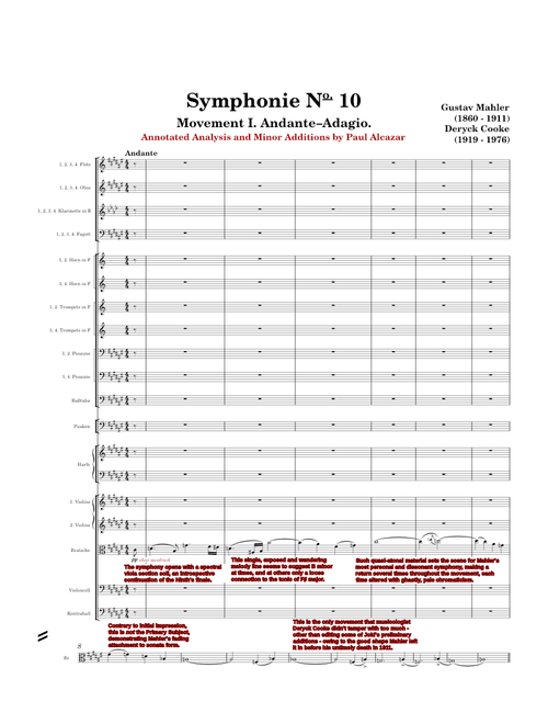 Symphony No. 10: Mov. 1. Andante-Adagio. (Complete) | Gustav Mahler