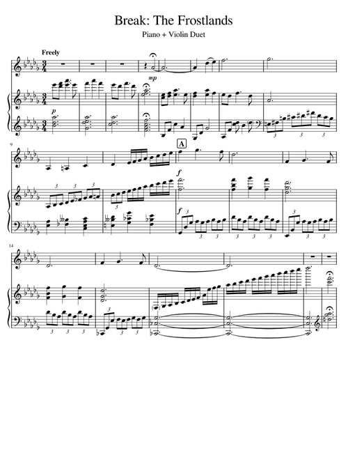 Break: The Frostlands (Violin and Piano)