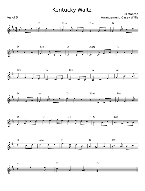 Kentucky waltz - Bill Monroe