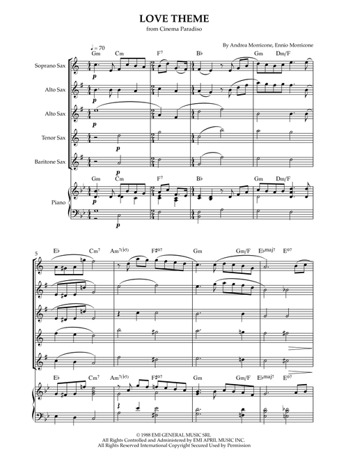 Love Theme (tema D'amore) (Arr. Karen Gueiros) - Andrea Morricone, Ennio Morricone (Small Ensemble)