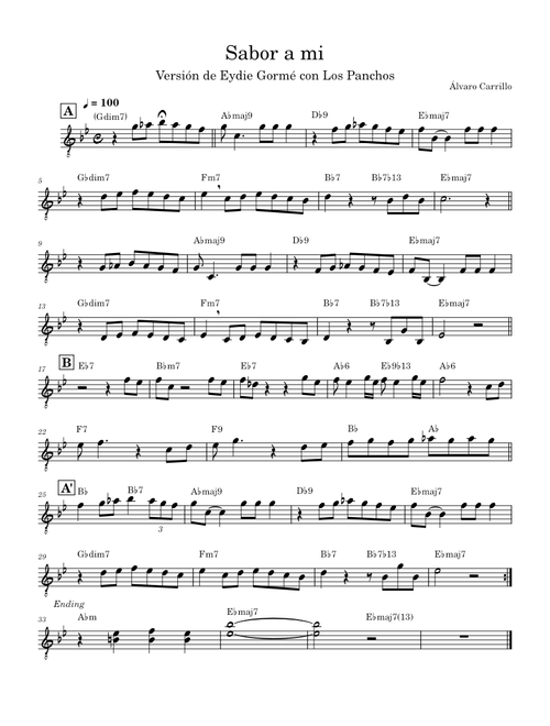 Sabor a mi – Alvaro Carrillo