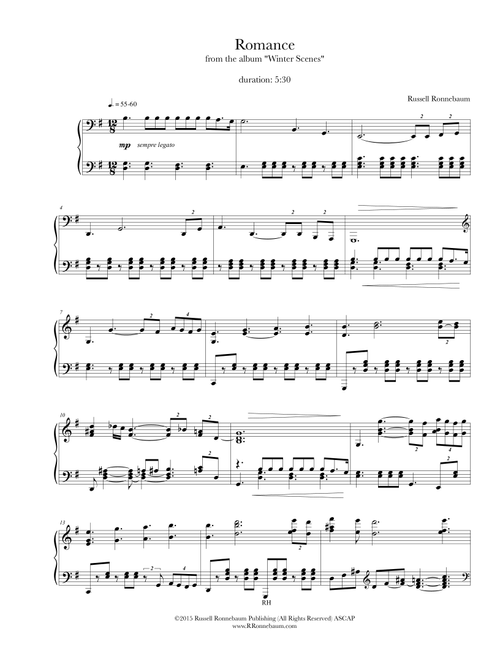 Romance (from the album "Winter Scenes") - Russell Ronnebaum (Piano Solo)