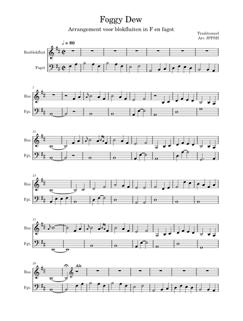 Foggy Dew Recorders Bassoon