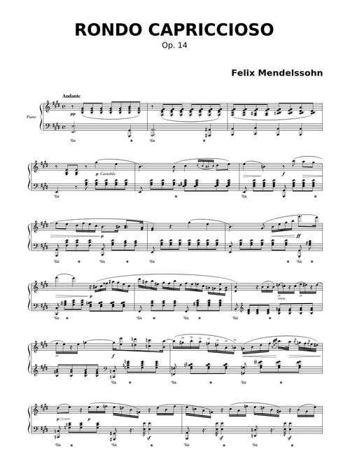 RONDO CAPRICCIOSO – Felix Mendelssohn