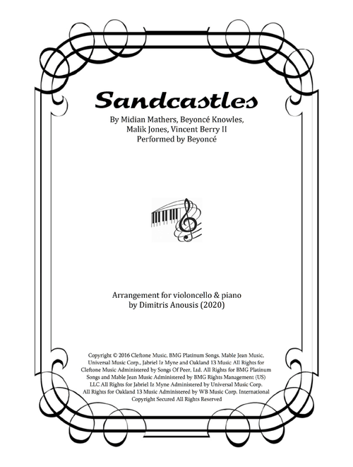 Sandcastles (Arr. Dimitris Anousis) - Beyonce (Cello and Piano)