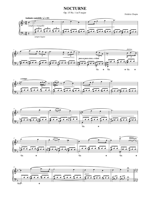 Frédéric Chopin: Nocturne in F major, Op.15 No.1