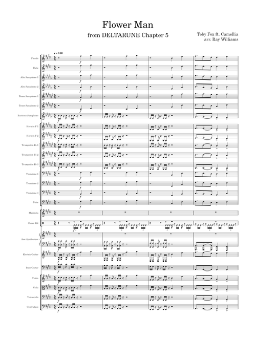 Flower Man - DELTARUNE Chapter 5 – for Large Ensemble/Concert Band - Toby Fox
