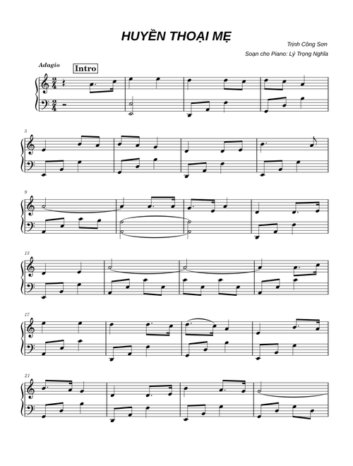 HUYỀN THOẠI MẸ – TRỊNH CÔNG SƠN