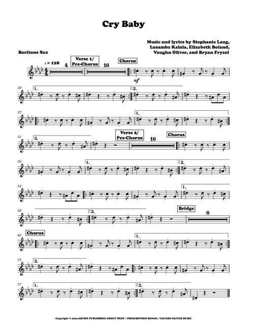 Cry Baby (Arr. David Lartey) - Lu Kala (Baritone Sax Solo)