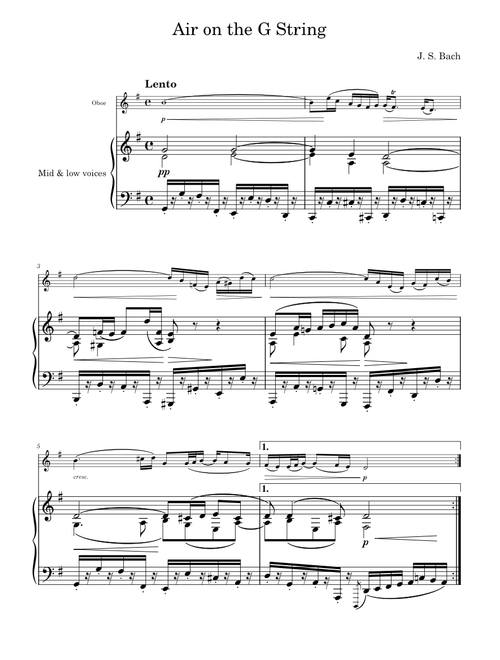 Air on a G String – Johann Sebastian Bach