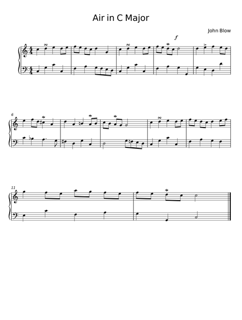 Air in C major - John Blow