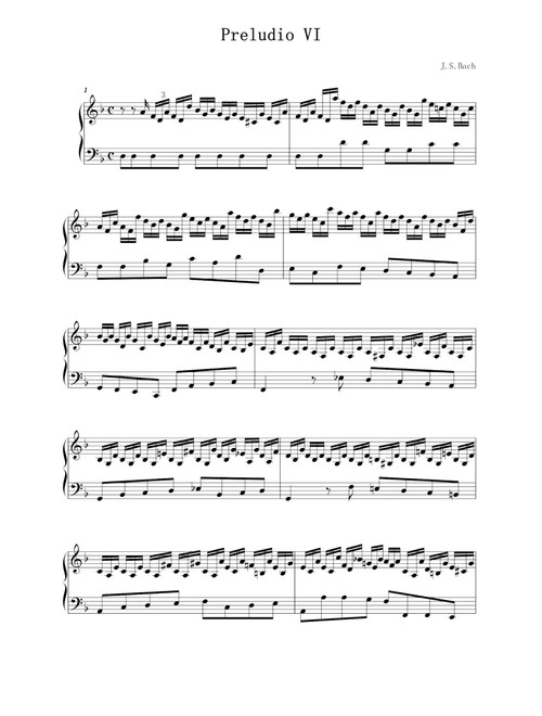 Preludio Ⅵ BWV851 - Johann Sebastian Bach (Piano Solo)