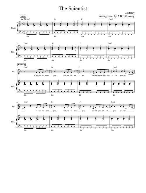 The Scientist - Coldplay | Vocals/Piano/Guitar/Bass/Drums