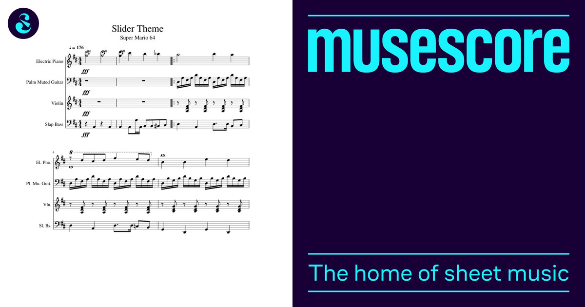 Super Mario 64 OST - Slider Sheet Music for Piano, Violin, Guitar