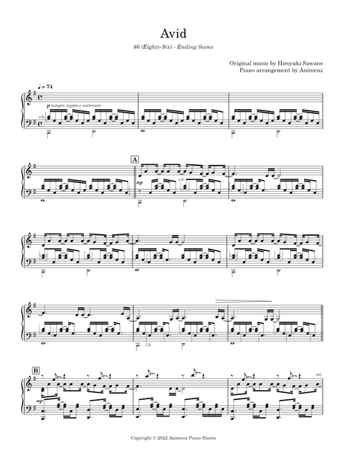Avid - 86 / Eighty-Six (Episode 22 version) ED – Music by Hiroyuki Sawano Arrangement by Animenz