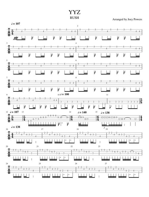 YYZ (Bass Only)