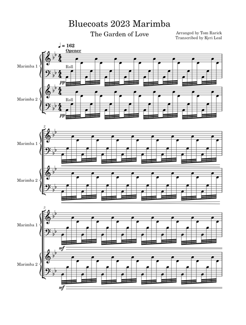 Bluecoats 2023 Marimba