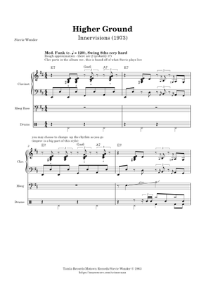 Higher Ground - Stevie Wonder Sheet Music with Chords for Piano