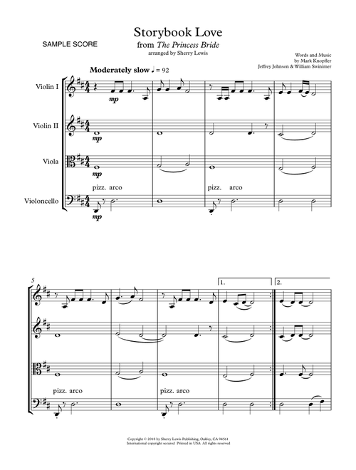Once Upon A Time...storybook Love (Arr. Sherry Lewis) - Mark Knopfler (String Quartet)