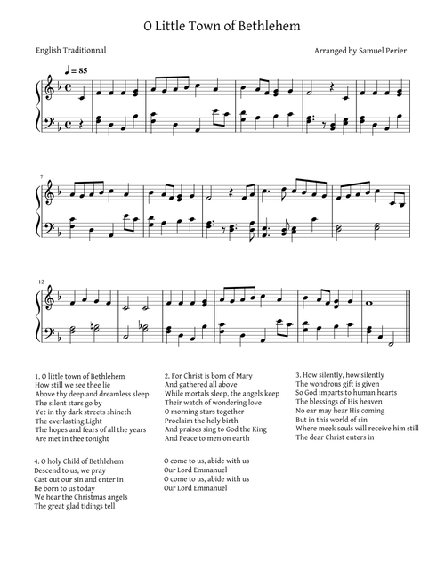 O little town of Bethlehem – English Traditional