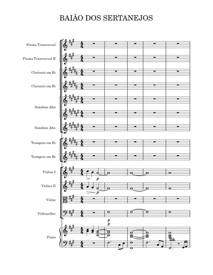 Baião Sertanejo – Conexão Sertão BAIÃO DOS SERTANEJOS Sheet music for ...