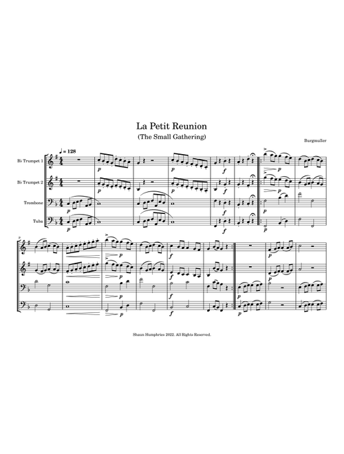 La Petite Reunion (Arr. Shaun Humphries) (Brass Ensemble)