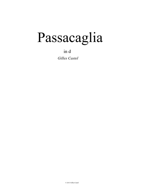 Passacaglia