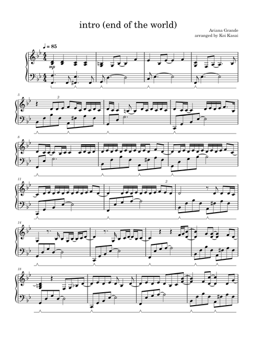 'intro (end of the world)' – Ariana Grande