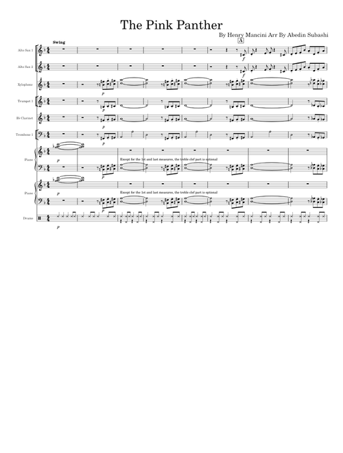 The Pink Panther Theme – Henry Mancini The Pink Panther-for Dayton STEM Band full version