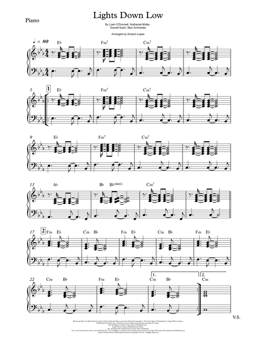 Lights Down Low (Arr. Amauri Lopes) - MAX (String Ensemble)