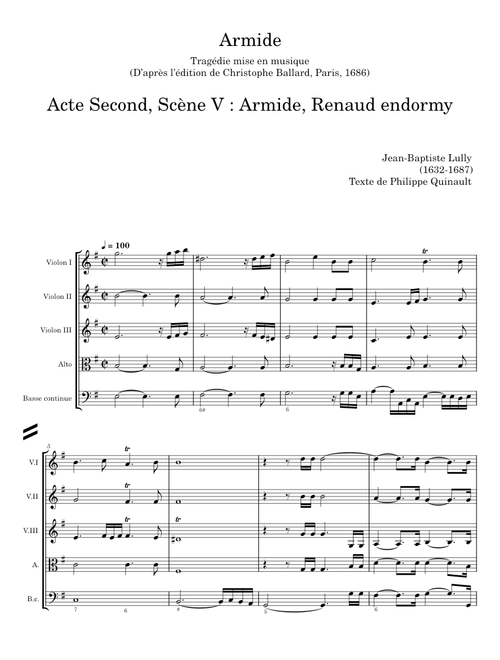 Armide, LWV 71 - Jean-Baptiste Lully