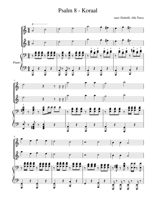 Psalm 8 - Koraal