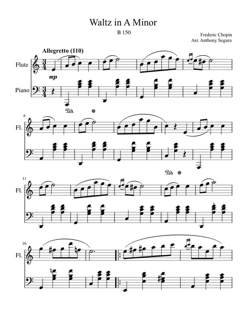 Chopin Waltz in A Minor (Flute)