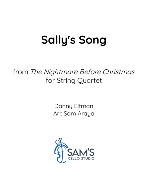 Sally's Song (Arr. Sam Araya) - Danny Elfman (String Quartet)