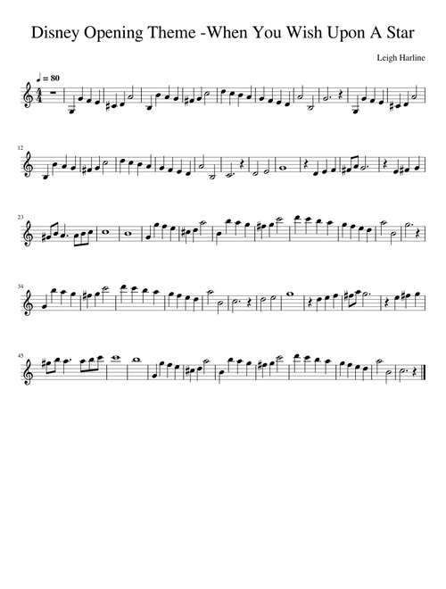 Disney Opening Theme -When You Wish Upon A Star
