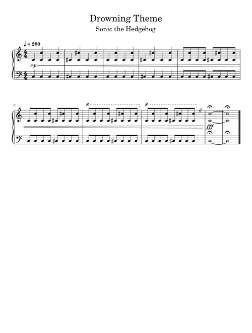 Drowning Theme - Sonic the Hedgehog (Piano)