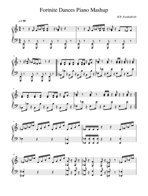 Fortnite Dances Piano Mashup