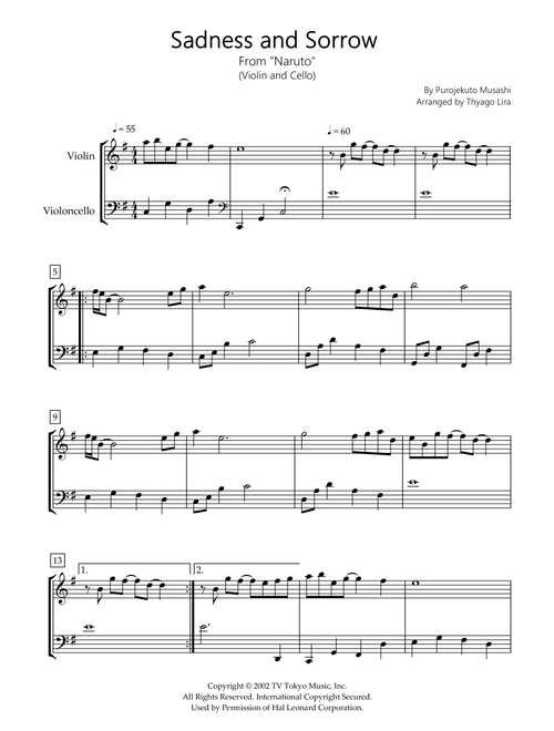 Sadness And Sorrow (Arr. Thyago Lira) - Purojekuto Musashi (Instrumental Duet)