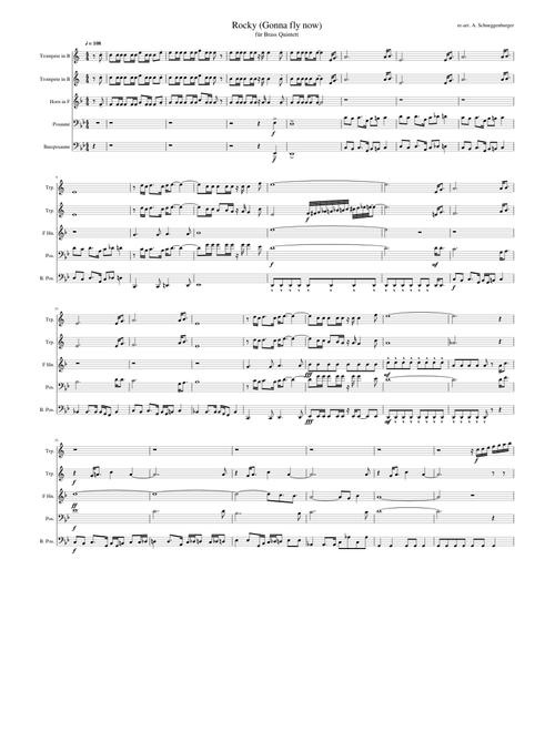 Rocky Gonna fly now für Brass Quintett